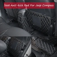 car rear seat anti kick pad armrest box cover protection sticker for jeep compass 2017 2018 2019 2020 interior accessories