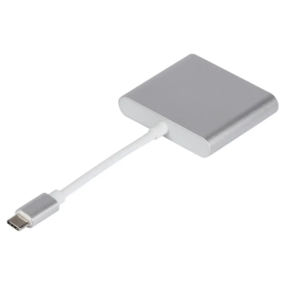 Новинка адаптер USB 3.0 Type C для телефона 4K HDMI USB3.0 3 в 1 хаб Apple Macbook серебряные и