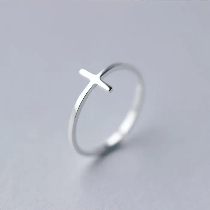 Женское и мужское кольцо с крестом Jisensp винтажные Регулируемые кольца на палец