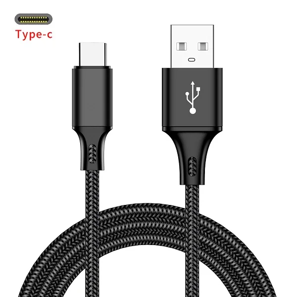 Black REZ usb type C кабель для type C для Redmi Red Быстрая зарядка USB кабель type-C кабель Usb кабель для передачи данных для htc LG USB-C кабель - Цвет: Black