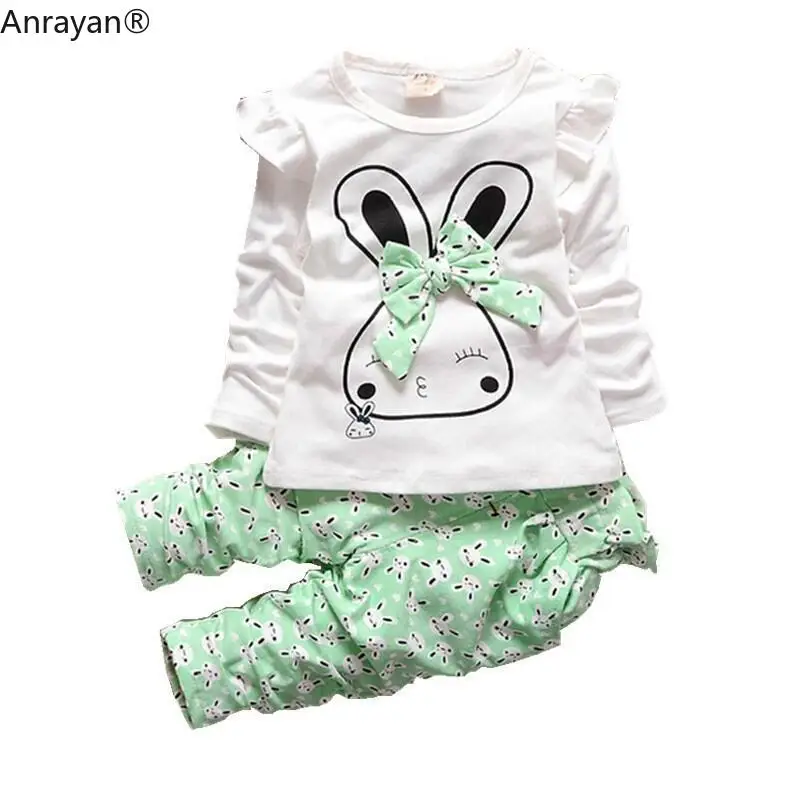 Весенне осенняя повседневная одежда для девочек Детская футболка с мультяшным