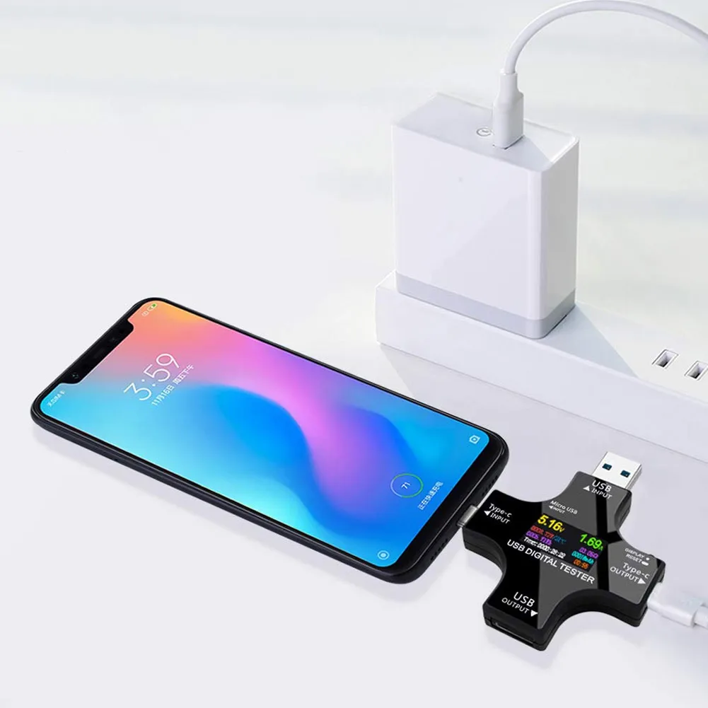 

Multifunction Type-C USB Meter Tester LCD Digital Multimeter Voltage Current NC99