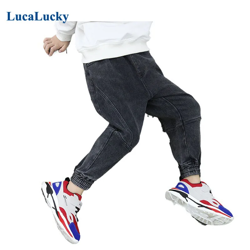 

LucaLucky Teen Boys Jeans 2021 Spring Pant For Baby Boy Bottoms Children Clothing Denim Trousers Kids Pants Age 6 8 10 12 14 16Y