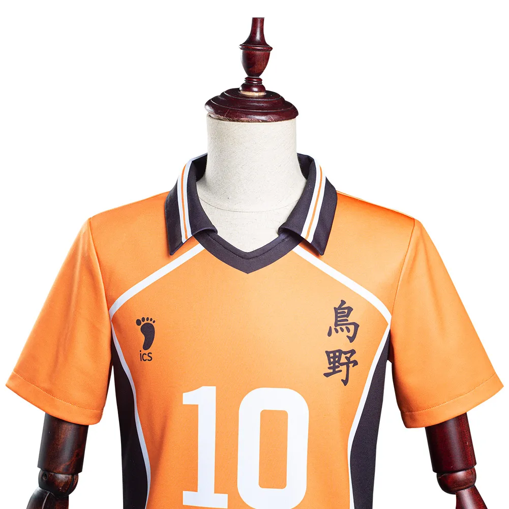 

Anime Haikyuu Tobio Kageyama Karasuno Cosplay High School Uniform Costume T-shirt + Shorts No.10 Sportswear Full Set