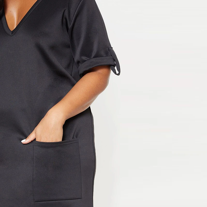 Kissmilk плюс размер большой v-образный вырез выше колена Элегантный Новый Модный