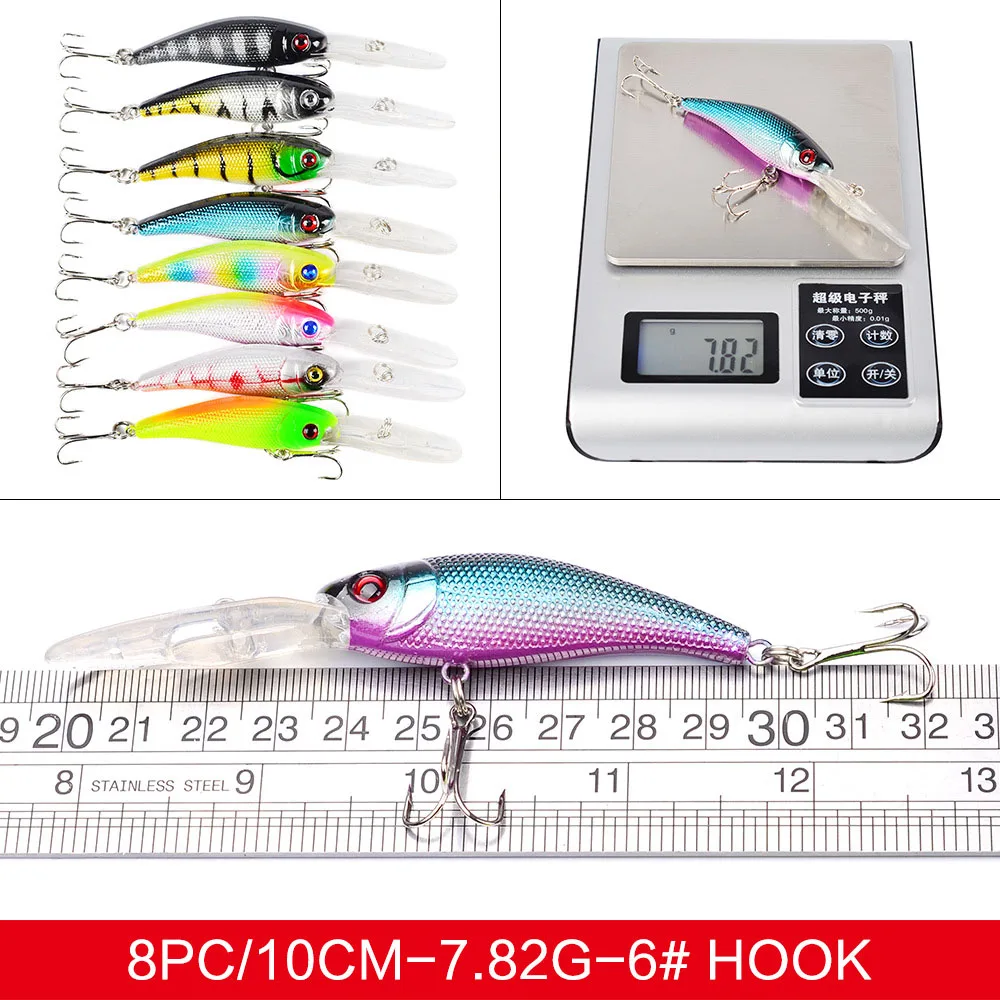 Htdob 40 шт./компл. всевышняя Смешанная рыболовная приманка набор приманок воблер