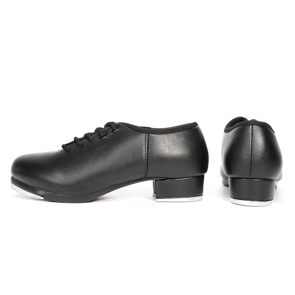 

Tap Dance Shoes Boys Girls Children Leather Low Square Heel Aluminum Plate Sole Dance Shoes Stage Tap Dancing Shoes Men Women