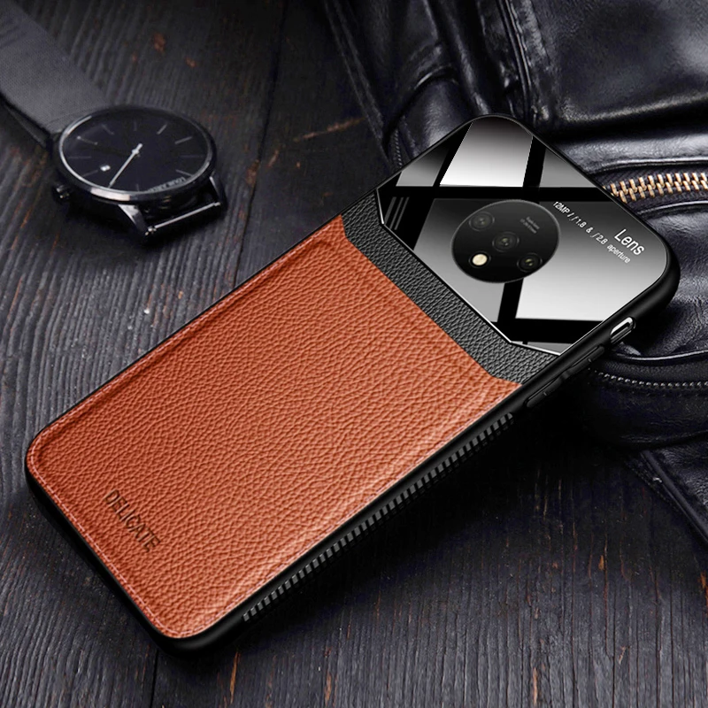 Чехол для телефона OnePlus 7t Pro на кожаном зеркале идеальный чехол oneplue 1 + 7 T one plus Oneplus7t