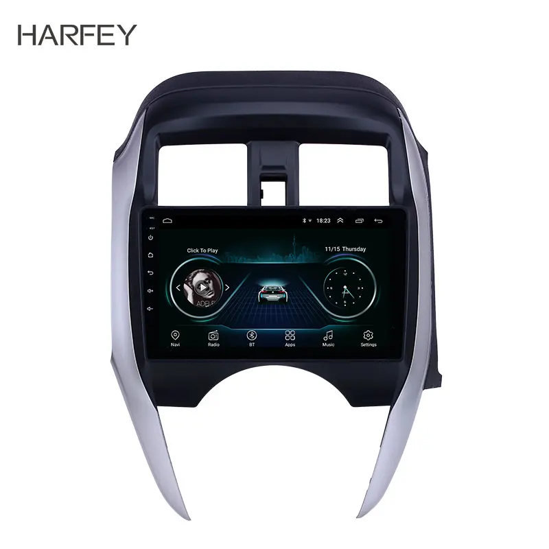 Harfey 9 дюймов Android 9,1 HD сенсорный экран автомобиля gps радио для- Nissan Sunny/Almera RHD аудио с поддержкой Carplay DVR OBD2