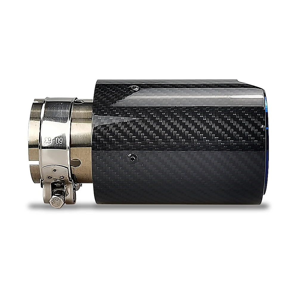 

1 PCS Carbon Fiber Blue Plated Rear Tail Exhaust Pipe Muffler Tip For BMW M Series Universal Muffler Tips