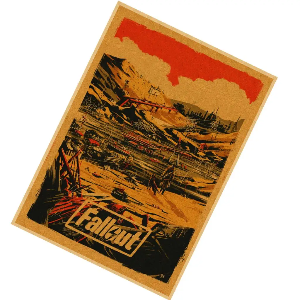 Fallout серия игра Ретро фотобумага Бар Кафе домашний декор живопись Настенная