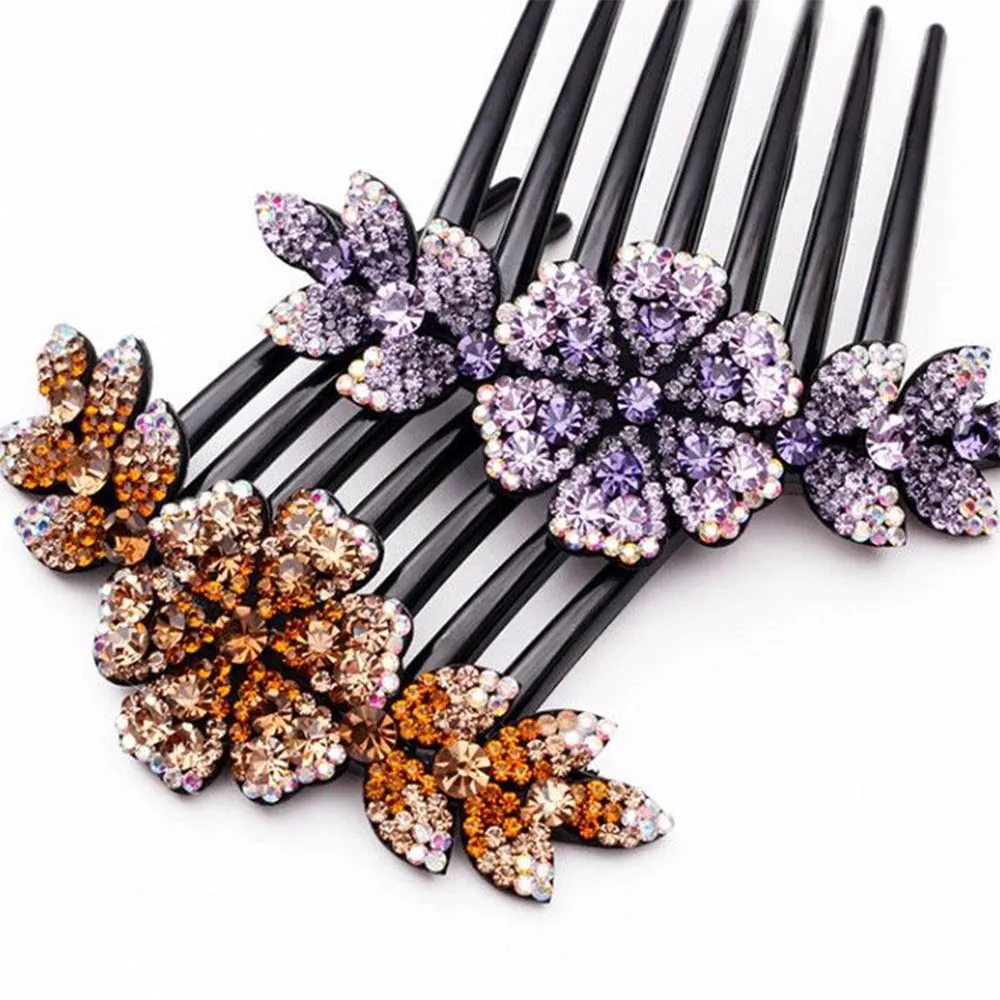 Женская заколка для волос с цветами заколки кристаллами свадебные аксессуары |