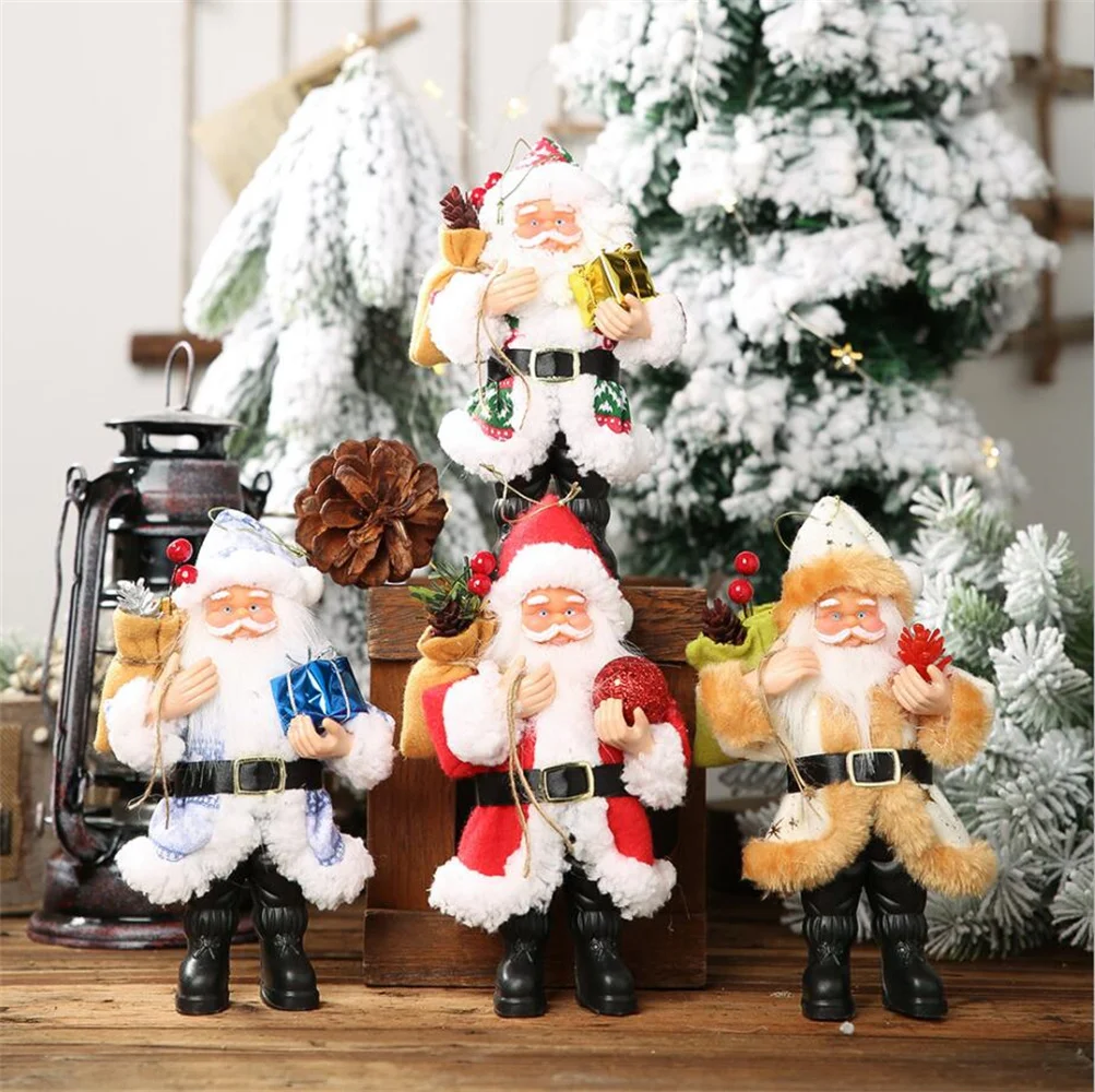 New Year 2022 Christmas Gift Resin Santa Merry Christmas Decorations for Home Cristmas Ornament Xmas Navidad Natal 2021