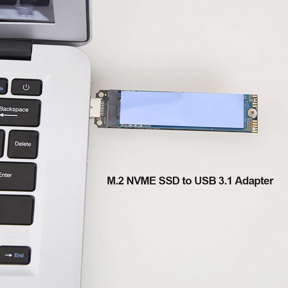 

NVMe to USB Adapter 10Gbps M.2 M2 SSD to to USB 3.1 Gen 2 Type A Card NGFF PCIe Based M Key Hard Drive Converter Reader