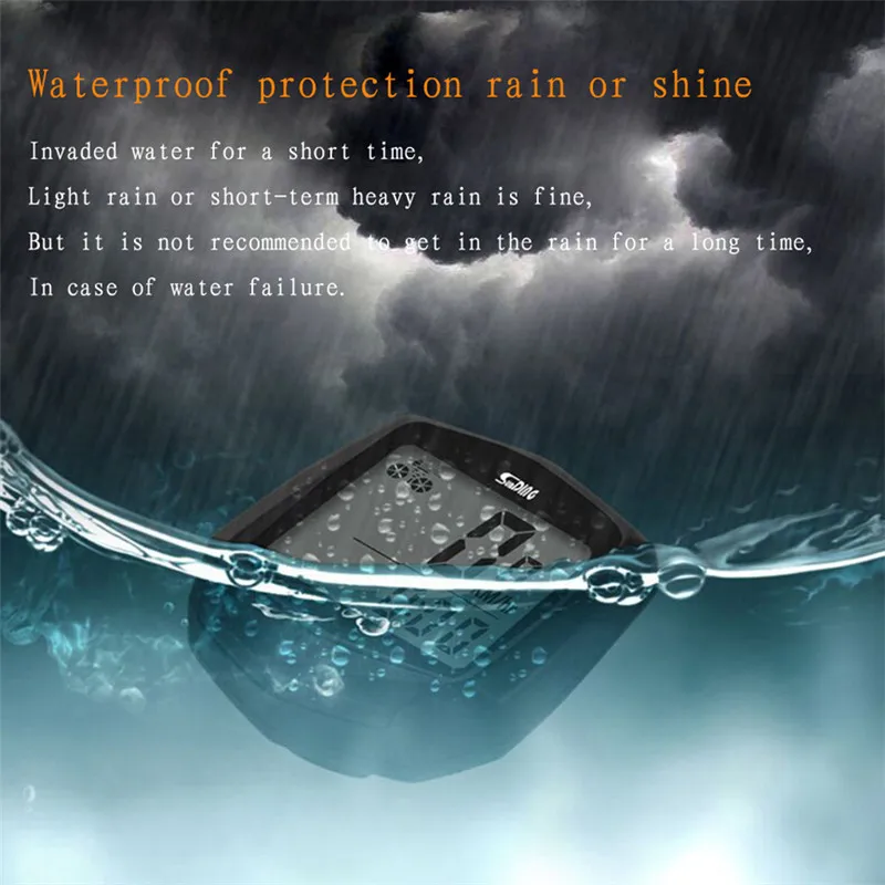 Цифровой велосипедный компьютер водонепроницаемый ЖК-дисплей одометр спидометр