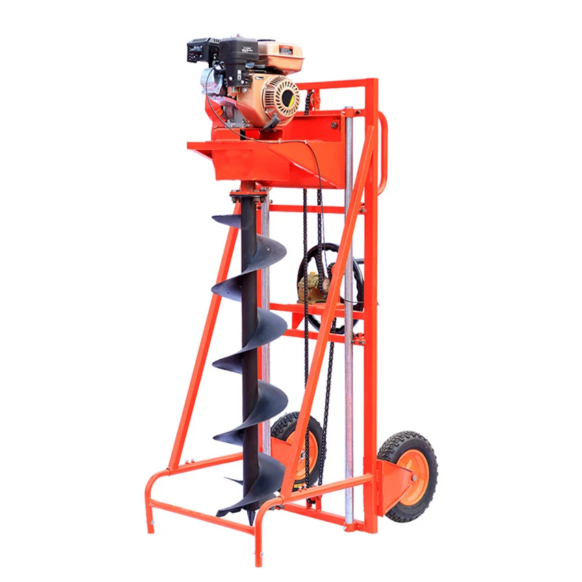 

Hand-Push Orchard Planting Digger Electric Earth Auger Fertilizing Pile Driver Hole Digger Fruit Tree Drilling Digging Machine