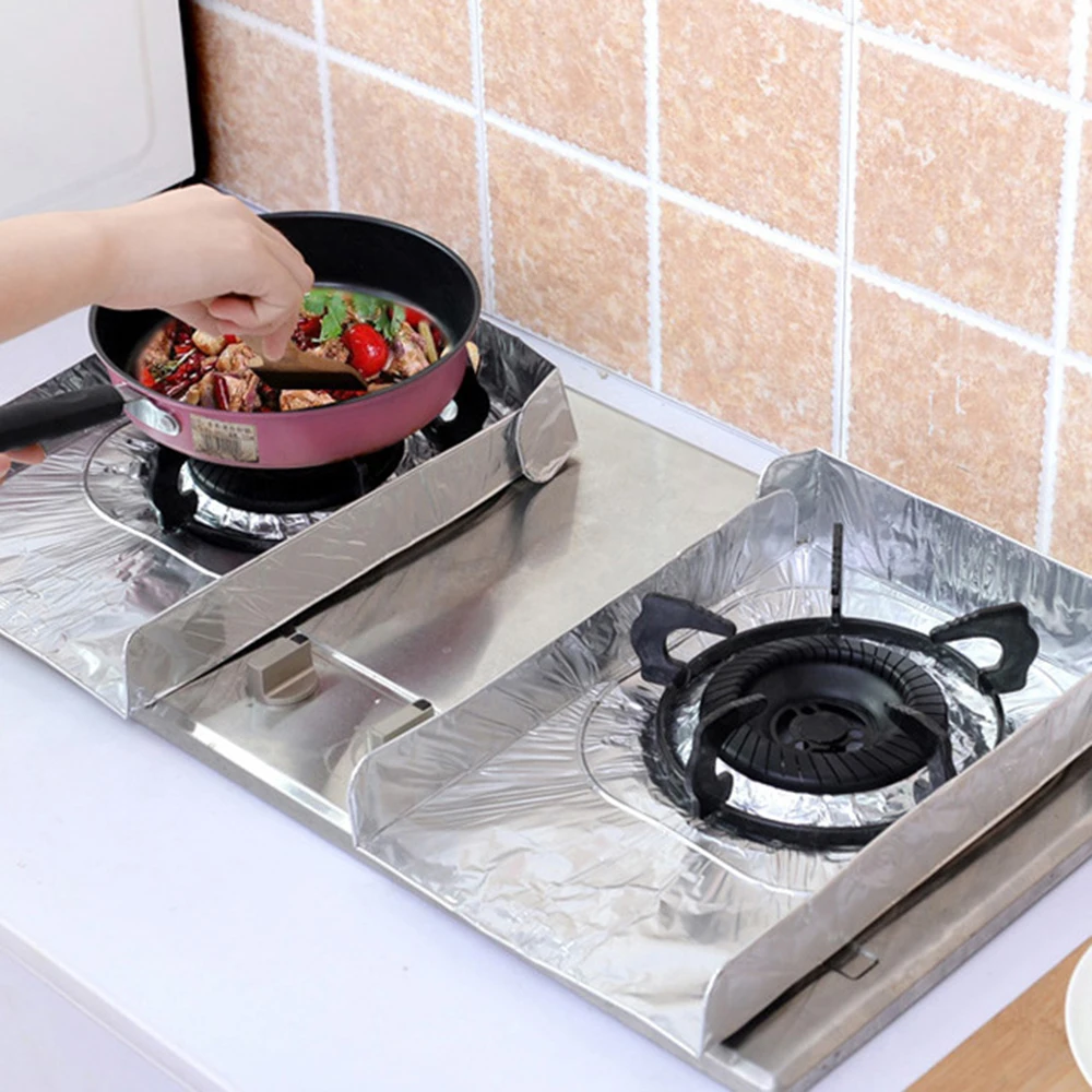 

Gas Stove Protector Pad Aluminum Foil Non Stick Gas Stove Burner Cover Liner Mat Home Kitchen Tools 2pcs
