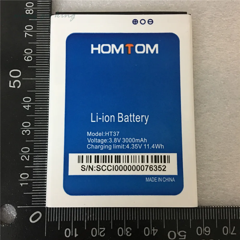 

100% Original New HOMTOM HT37 Pro Battery Large Capacity Full 3000mAh Backup Batteries Replacement For HOMTOM HT37 Smart Phone