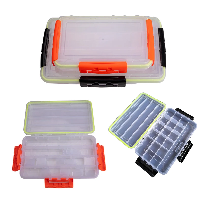 Fishing Tackle Box Waterproof Plastic Bait Box High Strength Fishing Tackle Accessories Storage Box Hook Box