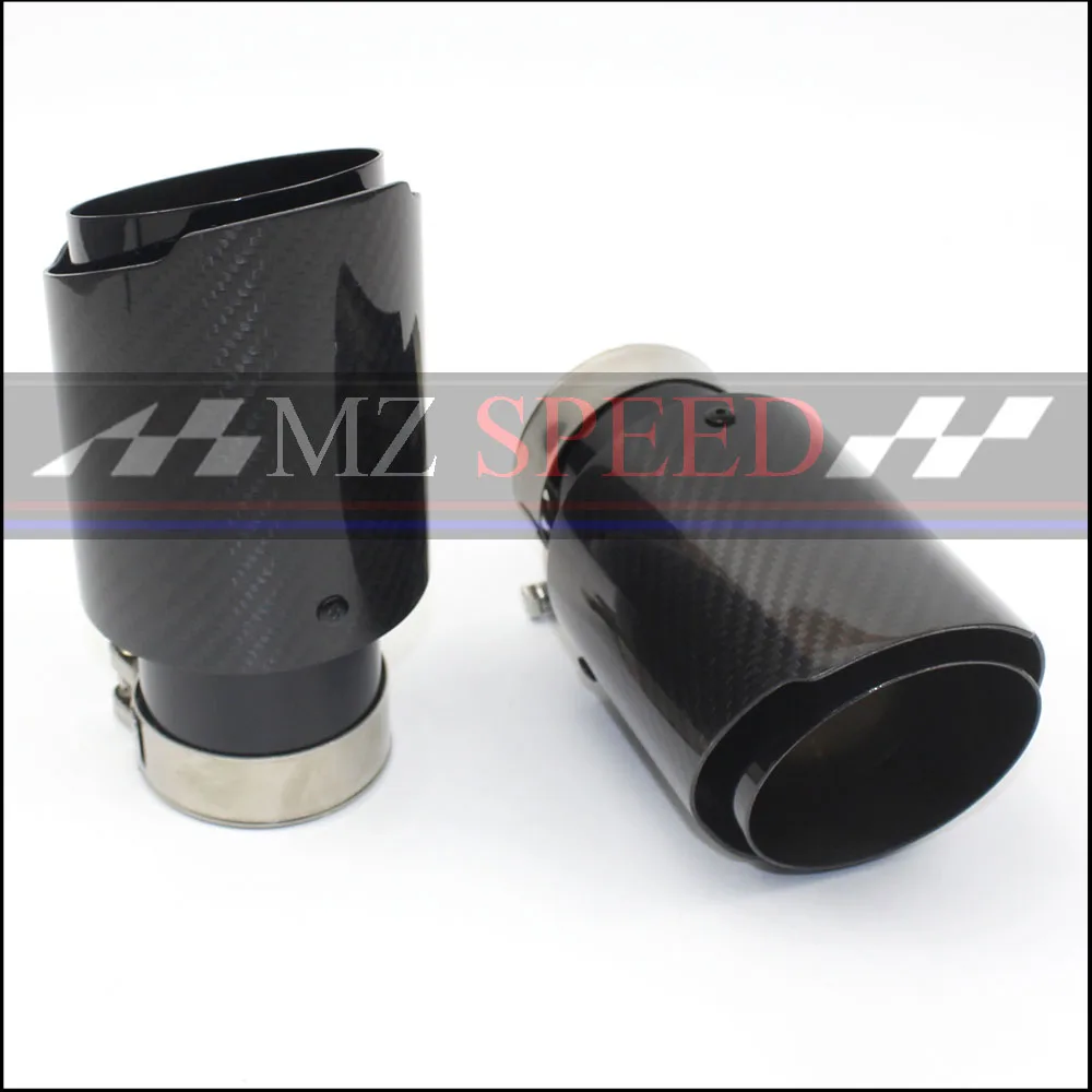 Автомобильная Глянцевая выхлопная система из углеродного волокна глушитель
