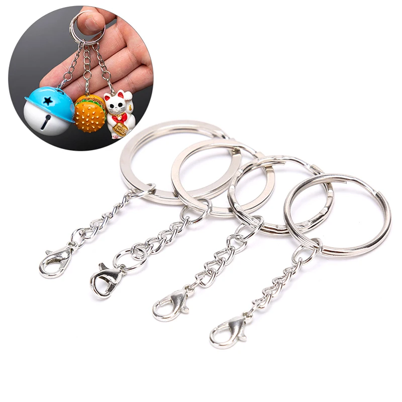 

10PCs /lot Nickel Key Chains Stainless Alloy Circle DIY 25mm Keyrings Keychain Diy Accessories Material