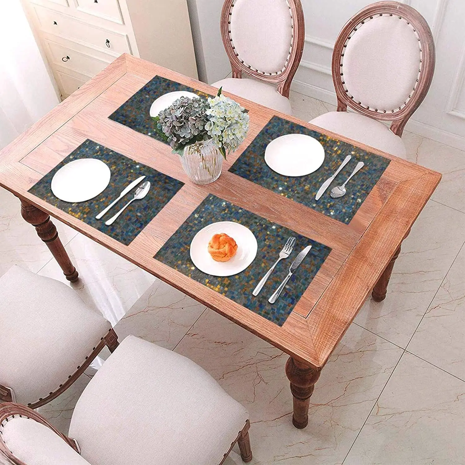 

4-piece PVC placemat setkitchen accessories, Placemat table,kitchen gadget sets,Coasters,Mat,Gadgets for kitchen