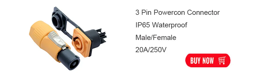 10 шт. Водонепроницаемый 3 PIN power con мужской/женский разъем/в 20А/250 в разъем питания для Светодиодный большой экран