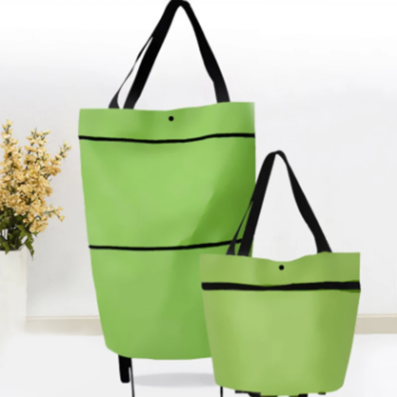 Portable Shopping Organizer Trolley Bag Foldable Tote Grocery Bags with Wheels Rolling Cart shipping bags | Дом и сад