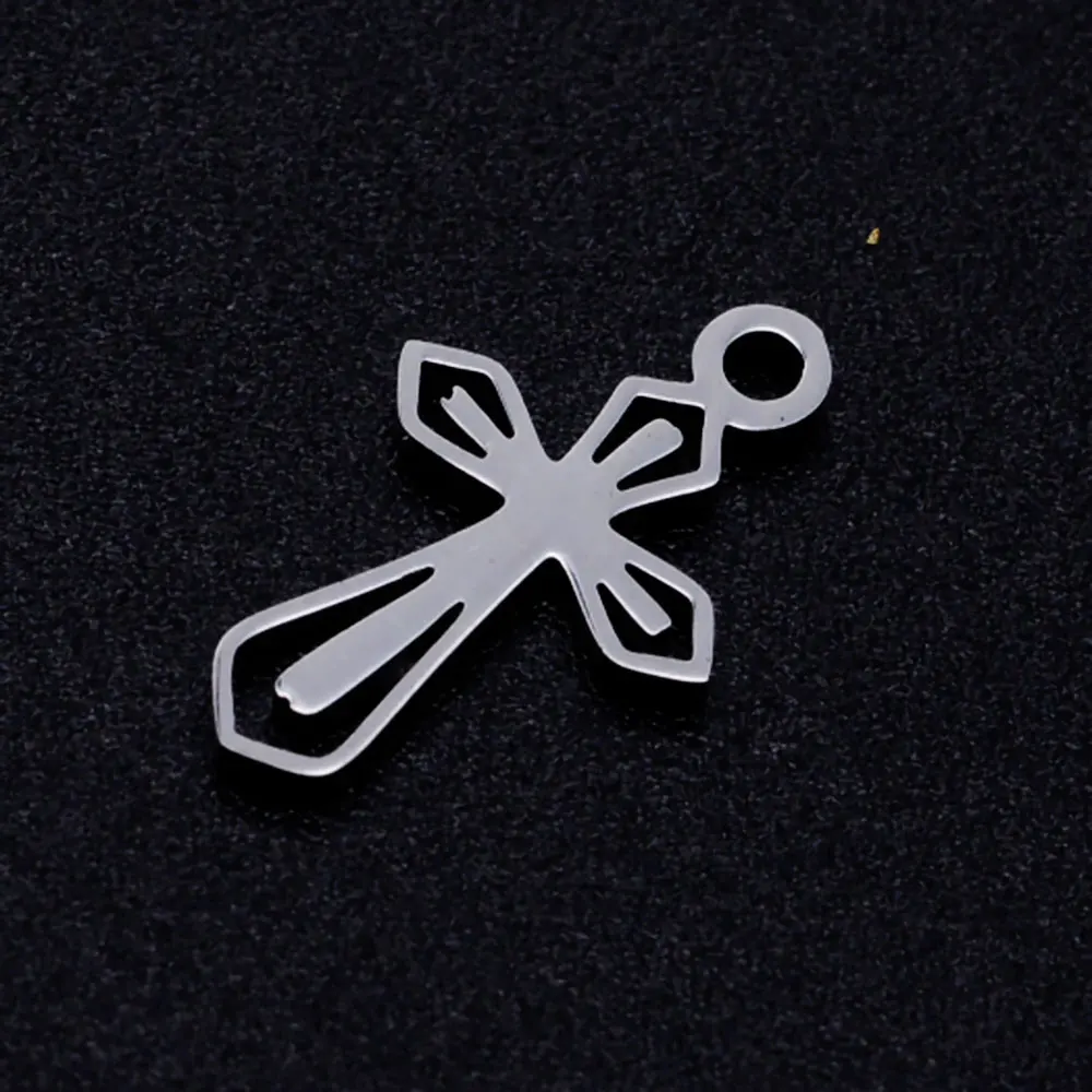 5pcs Jesus Cross Stainless Steel Charms - Durable DIY Jewelry Supplies OEM Accepted - Never Tarnish image 3