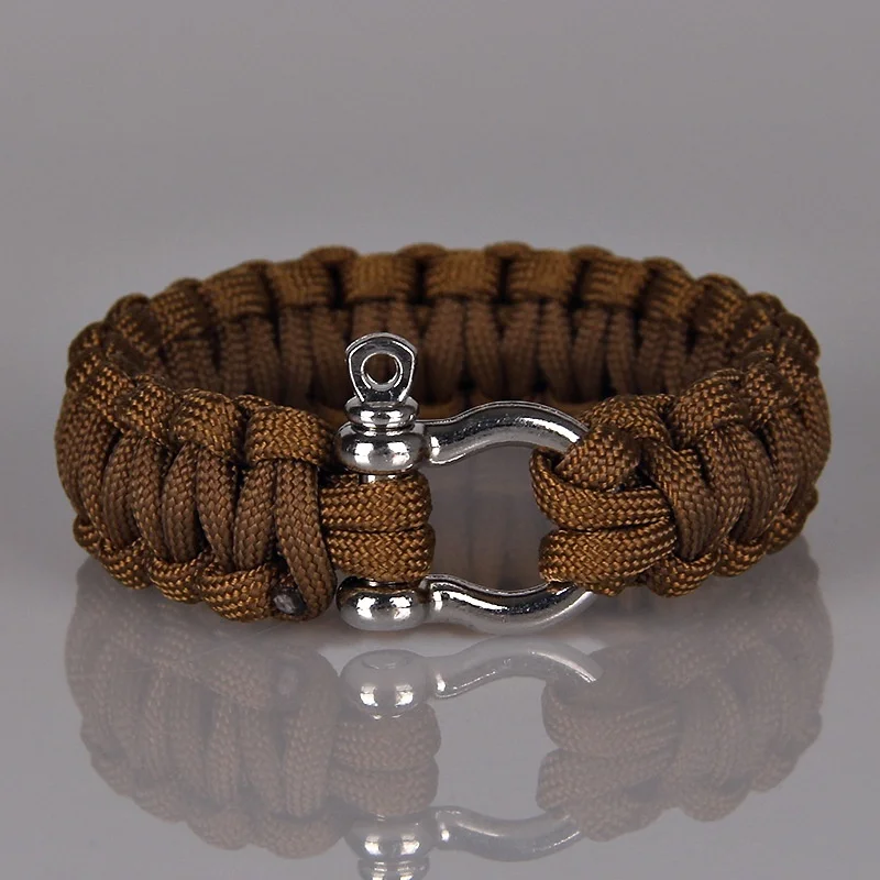 

Handmade Outdoor Camping Survival Bracelet Men Women Paracord Parachute Rope Bracelet Homme Braided Jewelry