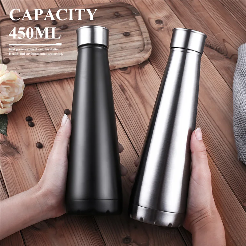 16 унций/450 мл Новая Спортивная бутылка для воды Нержавеющая сталь Термос