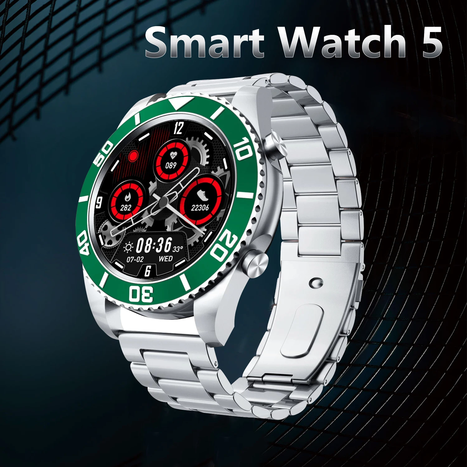 

New Water Ghost Stainless steel Strap Smart Watch Sport Business Watch for XiaoMi Watch SAMSUNG Amazfit Bluetooth Call Watch