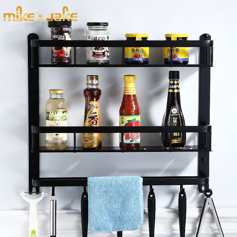 Ванная Комната Черная полка алюминиевая угловая для ванной держатель кухонная