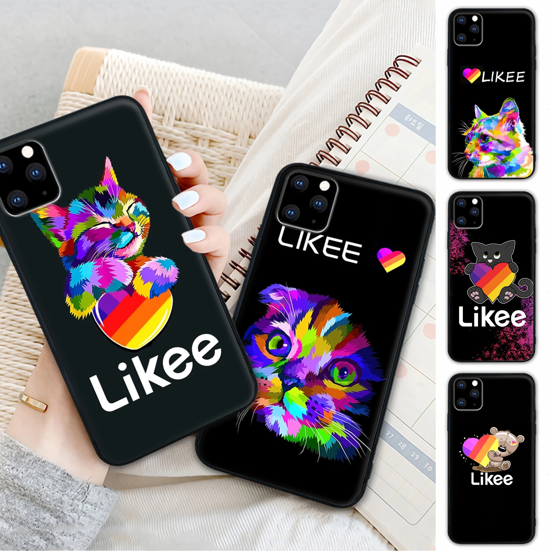 

Hot Selling Cat Love Heart Funny Likee Telephone Case For Samsung Galaxy M30S A01 A21 A31 A51 A71 A91 A10S A20S A30S A50S Cover