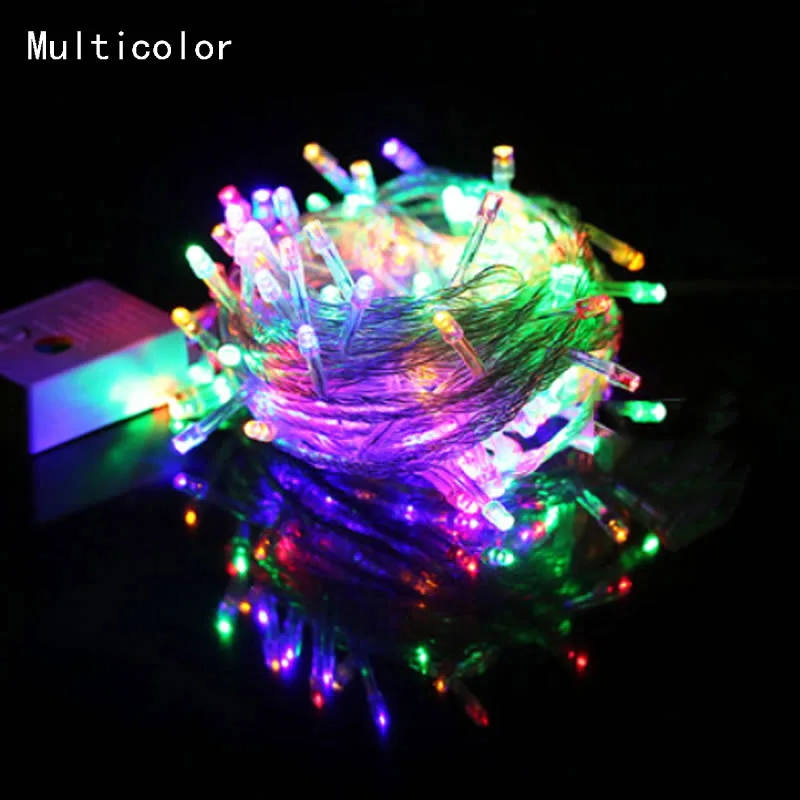 Multicolor 3M, 10 м, 20 м, 30 м, 50 м, 100 м, светодиодный Сказочный свет, Рождественский светодиодный светильник, гирлянда, Декор для дома, свадьбы, Рождества, праздников - Испускаемый цвет: Multicolor