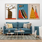 Холст в африканском стиле Бохо Baobab, рисование на холсте, настенные плакаты и принты в скандинавском стиле, настенные картины для украшения гостиной без рамки