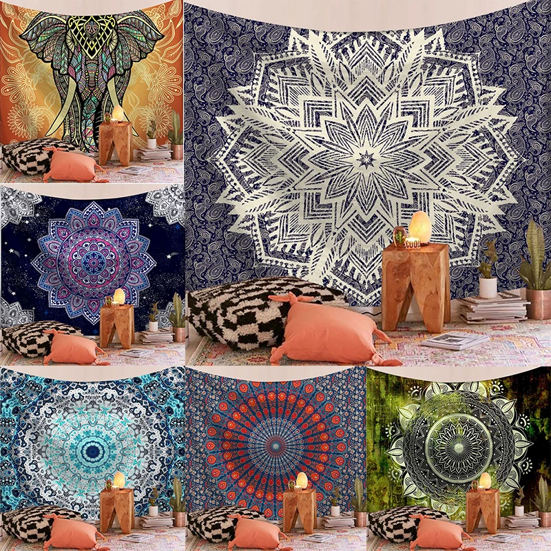 

Гобелен искусство настенный цветы дурмана подвесной Декор различные стили ковровая ткань обновление макет плакат