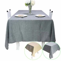 rectangle imitation cotton linen tablecloth heavy weight classic table cloth washable wrinkle and water for indoor and outdoors
