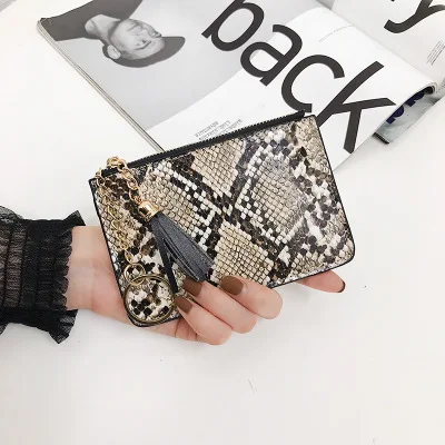 Чехол-клатч для кредитных карт из искусственной кожи со змеиным узором | Багаж и