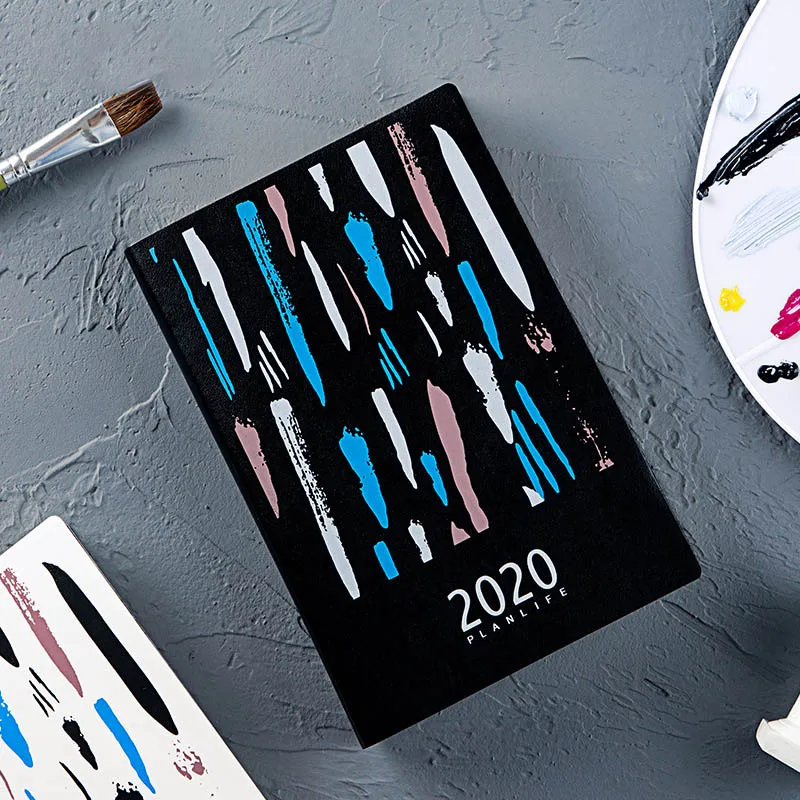A5 блокнот ежедневник 2020 год Ежемесячный план органайзер Полиуретановая обложка