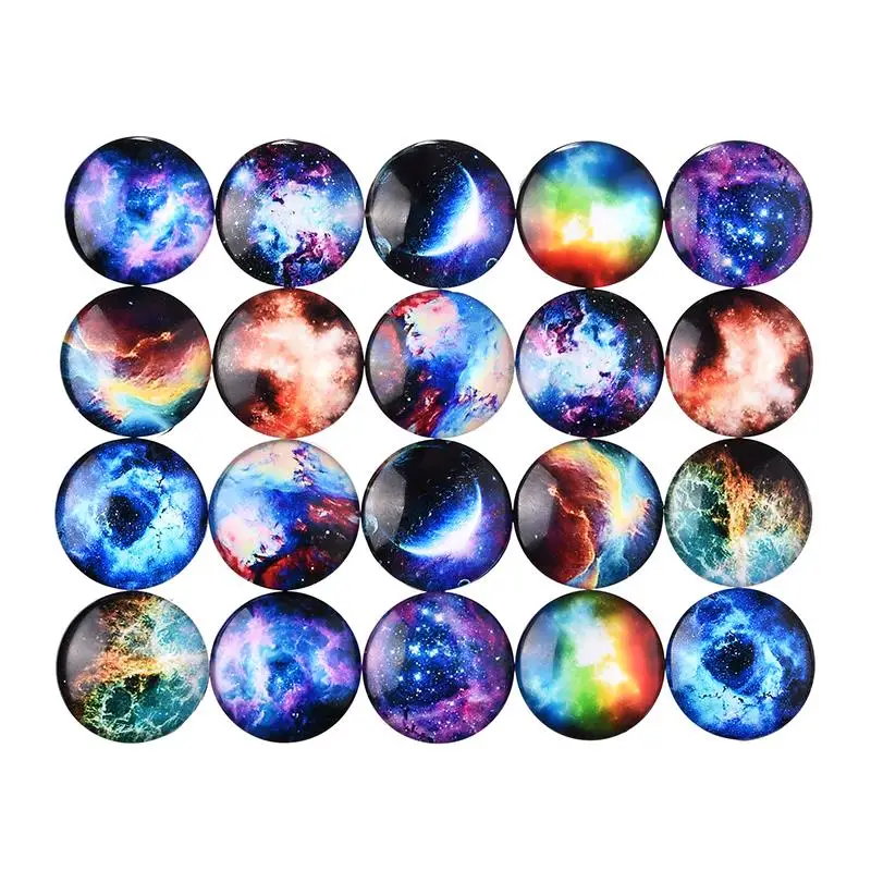 10 шт прозрачное стекло круглые кабошоны DIY Life Tree Galaxy Pattern Time Gem Стеклянные Кабошоны
