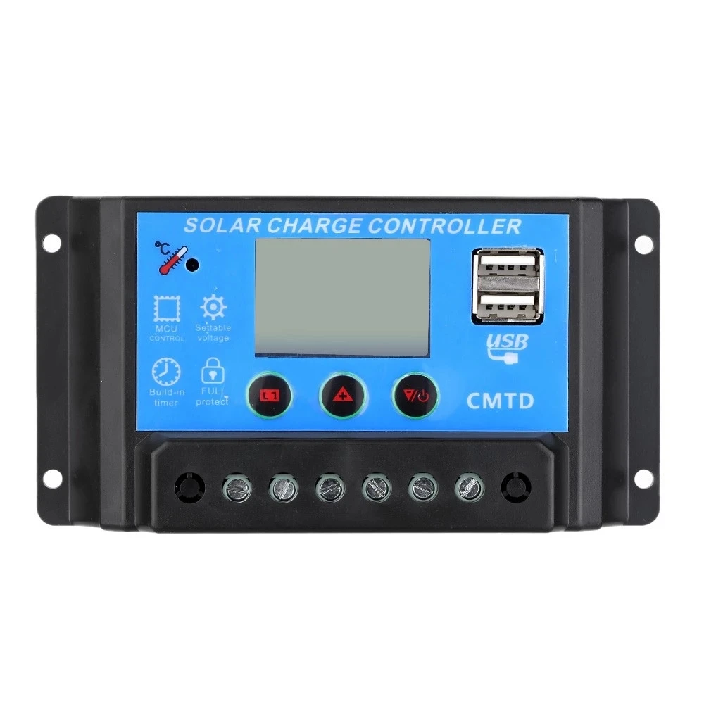 24V 12V 10A/20A Авто Панели солнечные Батарея Контроллер заряда PWM ЖК-дисплей Дисплей