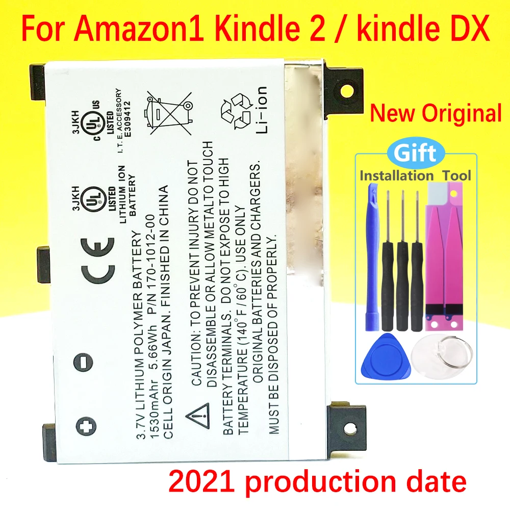 

100% Original S11S01B 1530mAh Battery For Amazon1 Kindle 2 / Kindle DX DXG D00511 D00701 D00801 S11S01A High Quality Battery