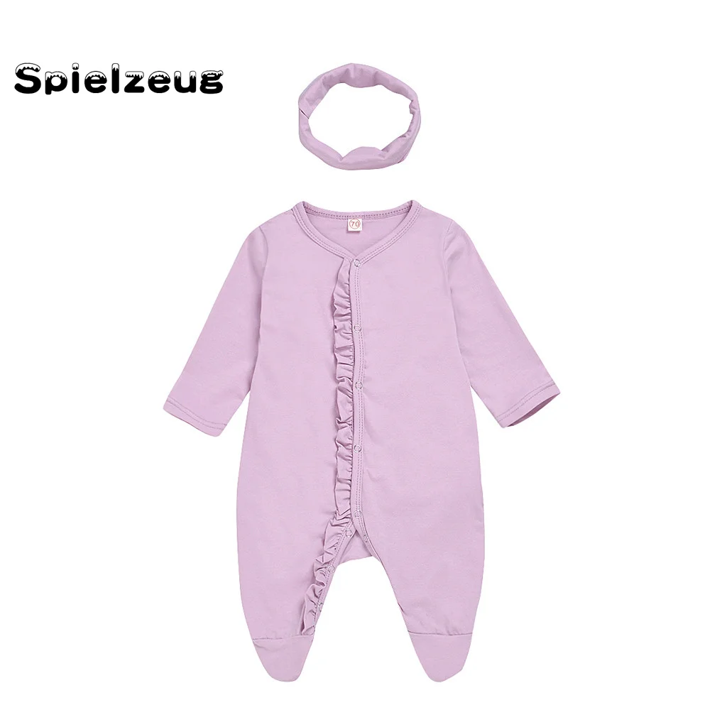 Осенние комплекты одежды для новорожденных девочек и мальчиков однотонное с