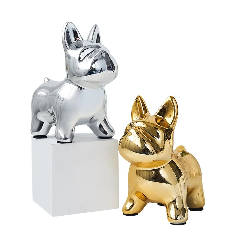 

Nordic Home Cute French Bulldog Ceramic Piggy Bank For Kids Money Saving Box Coin Bank Tirelire Spaarpot Boite Decoration