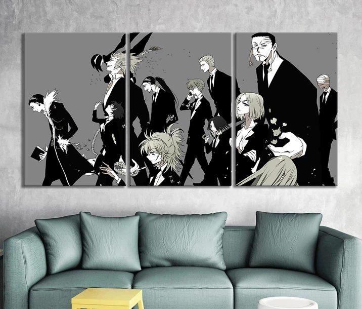 

3 Pieces Poster Hunter X Hunter Anime Canvas Painting HD Printed Pictures Modular Wall Art Modern Living Room Home Decor Framed