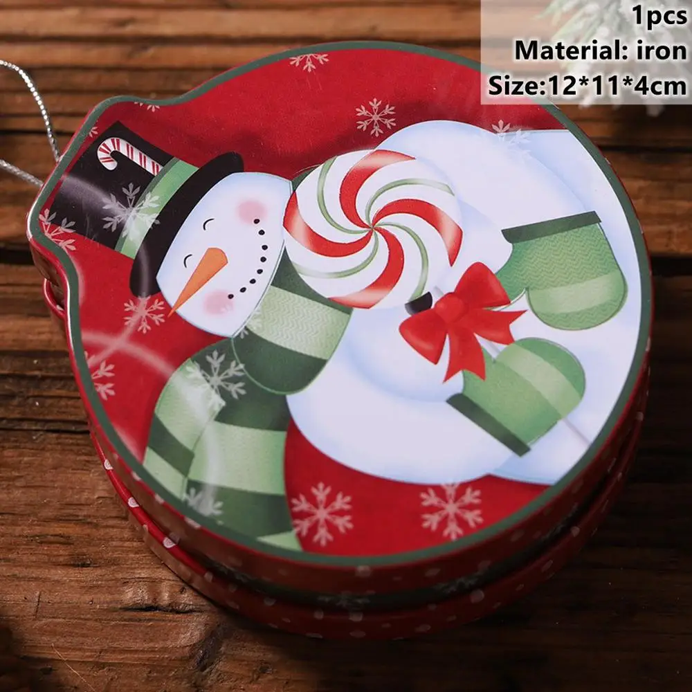 Xmas Boxes 2 Taoup 1 шт. мультяшная Рождественская Подарочная коробка Упаковка металлические рождественские украшения Декор для дома Noel Navidad Санта Клаус рождественские Вечерние - Цвет: Xmas Boxes 2