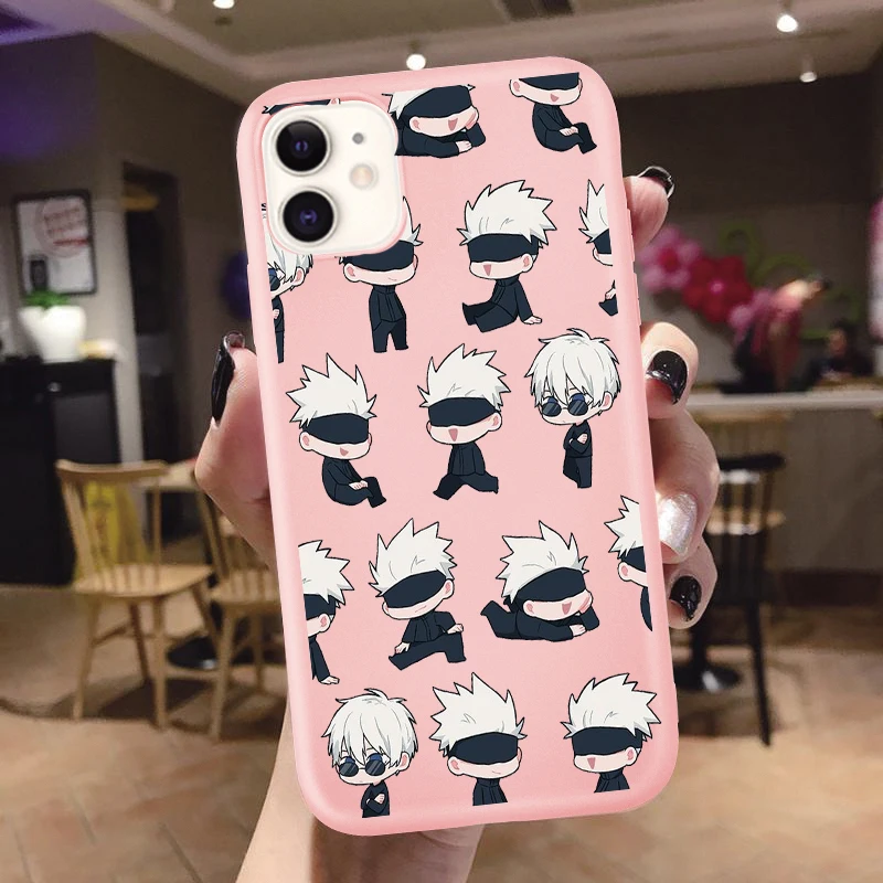 

nime Jujutsu Kaisen Phone Case for IPhone 12 Mini Pro Max Soft Silcone Cover Coque For IPhone 11 Pro X XR XS Max 6 7 8Plus