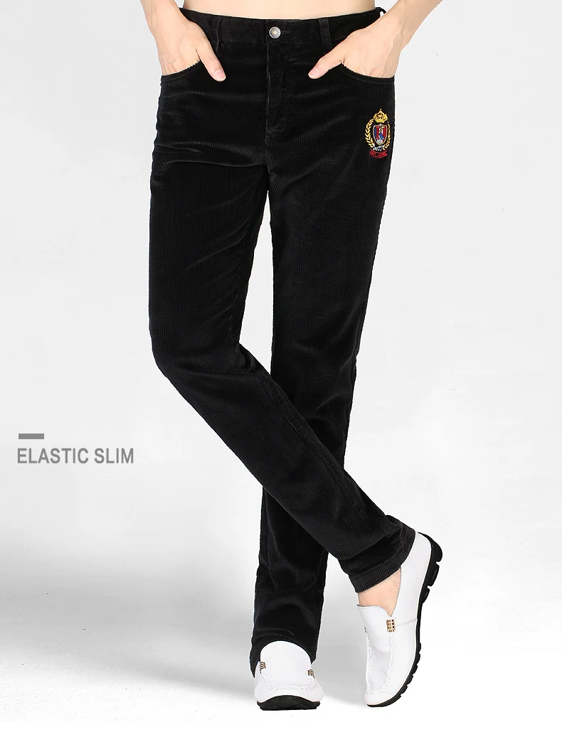 Corduroy Comfortable Trendly MenTrousers Smart Business Leisure Man Pants Straight Leg Streching Every day Ware big ize40 | Мужская