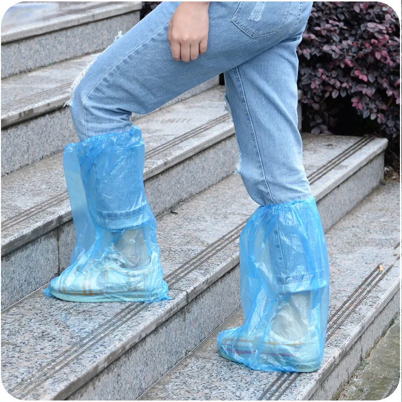 Waterproof Anti Slip Boot Covers Plastic Disposable Shoe Covers Overshoes Safety Rain Boots Drop shipping